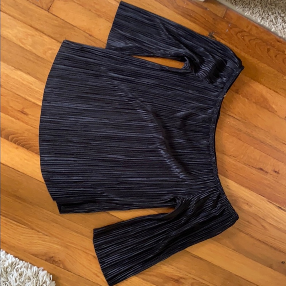 Off the shoulder black top